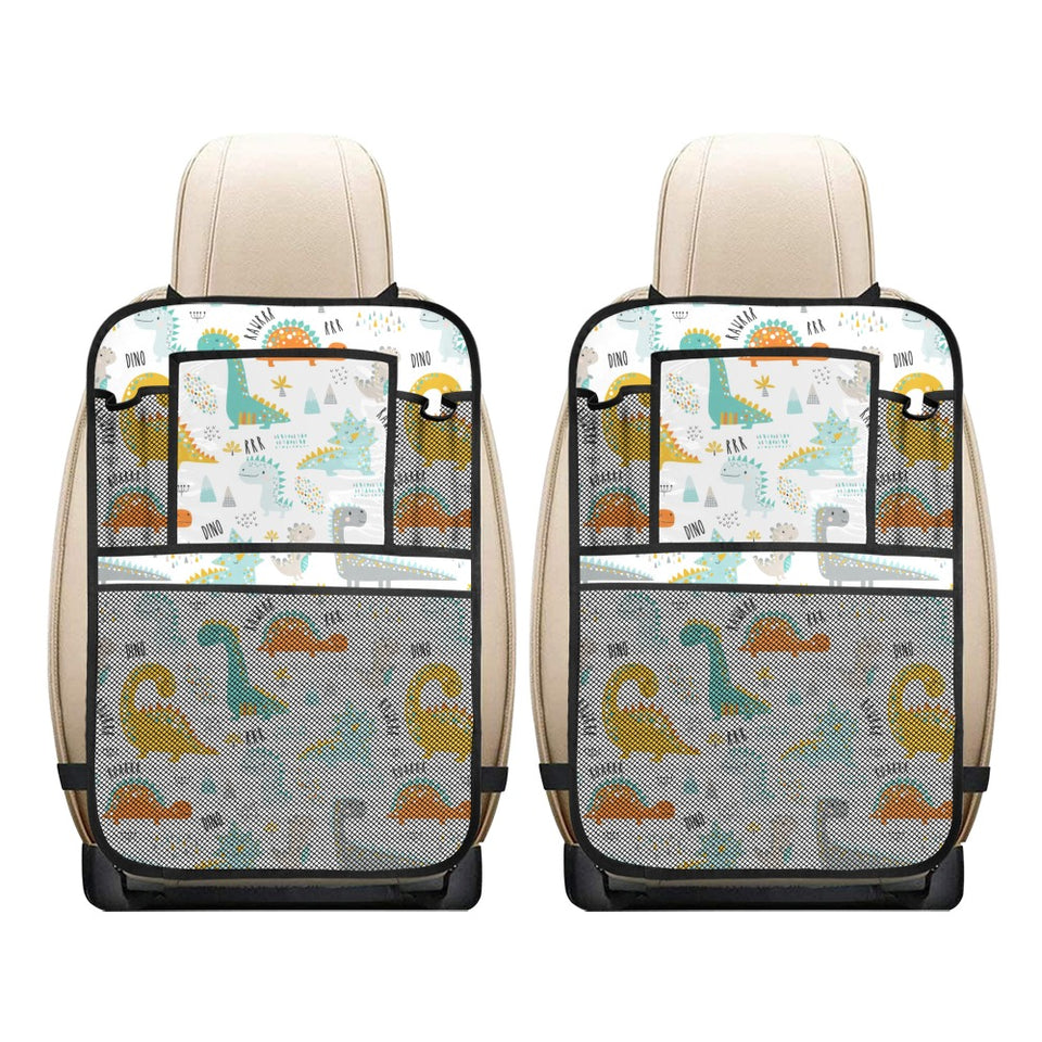 Cute funny kids dinosaurs pattern Car Seat Back Organizer
