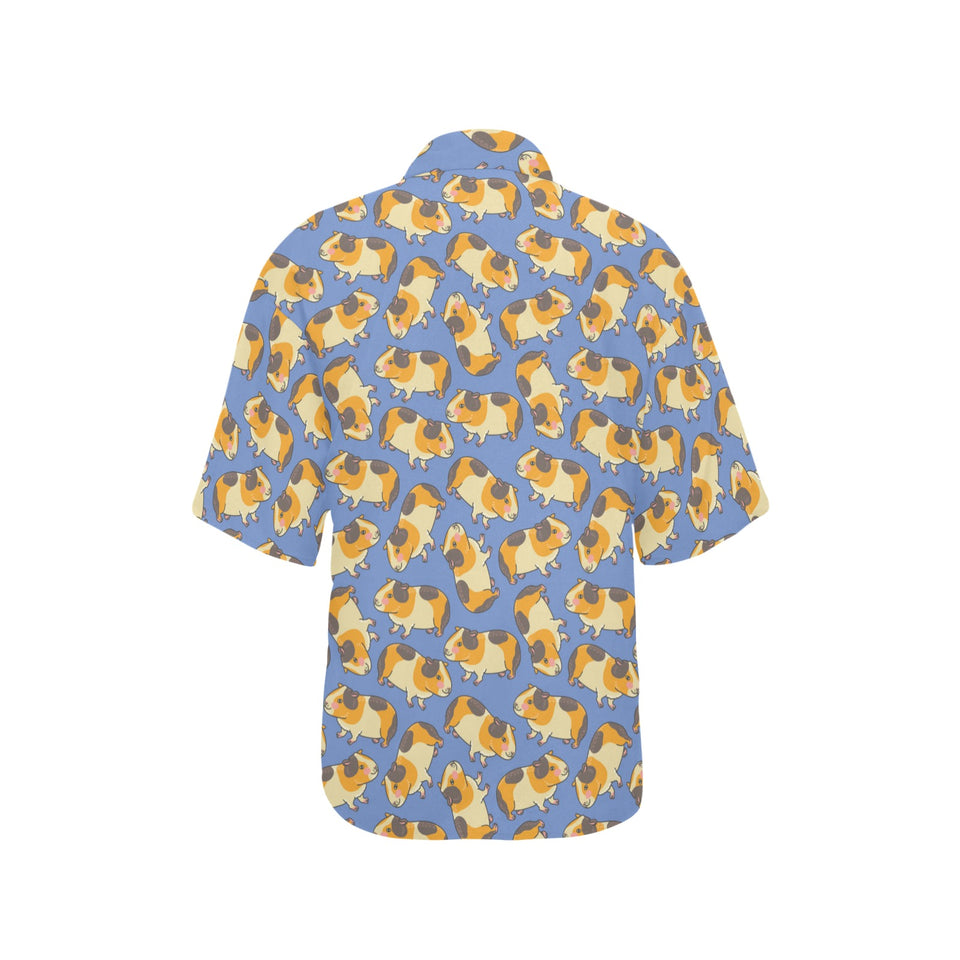 Guinea Pig Pattern Print Design 02 Women's All Over Print Hawaiian Shirt