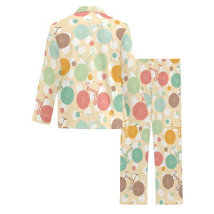 Bicycle Pattern Print Design 01 Men's Long Pajama Set