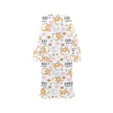 Corgi Dog Pattern Blanket Robe with Sleeves