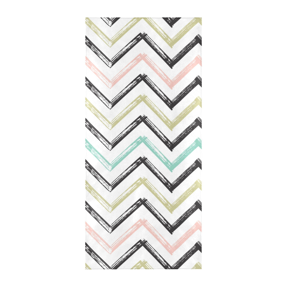 zigzag chevron paint pattern Beach Towel