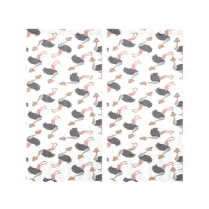 Ostrich Pattern Print Design 02 Gauze Curtain