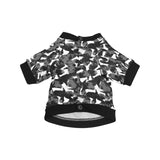 Crow illustration pattern All Over Print Pet Dog Round Neck Fuzzy Shirt