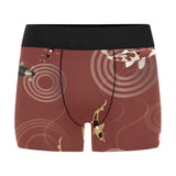 Koi Fish Carp Fish red background Men's All Over Print Boxer Briefs Men's Underwear