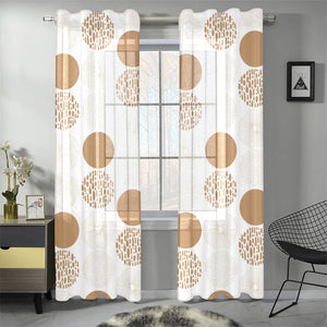 Gold Texture mushroom pattern Gauze Curtain