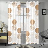 Gold Texture mushroom pattern Gauze Curtain
