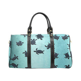 Sea turtle with blue ocean backgroud Travel Bag