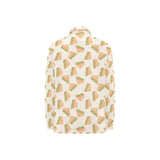 Sandwich Pattern Print Design 01 Women's Long Sleeve Polo Shirt