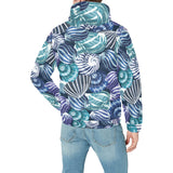 Shell design pattern Men's Padded Hooded Jacket