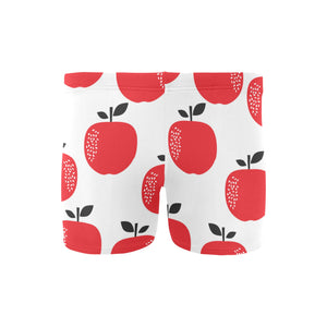 red apples white background Men's Swimming Trunks