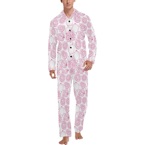Sketch guava pattern Men's Long Pajama Set