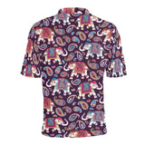 Elephant indian style ornament pattern Men's All Over Print Polo Shirt