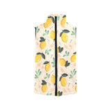 lemon flower leave pattern Women's Padded Vest