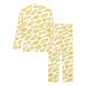 Potato Chips Pattern Print Design 02 Women's Long Pajama Set