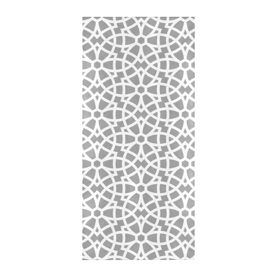 arabic gray pattern Beach Towel