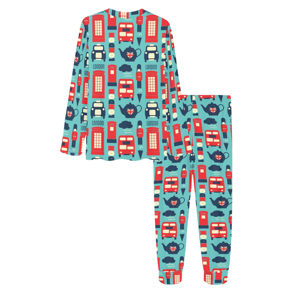 British Pattern Print Design 04 Women's All Over Print Pajama Set