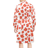 Canada Pattern Print Design 02 Men's Long Sleeve Belted Night Robe