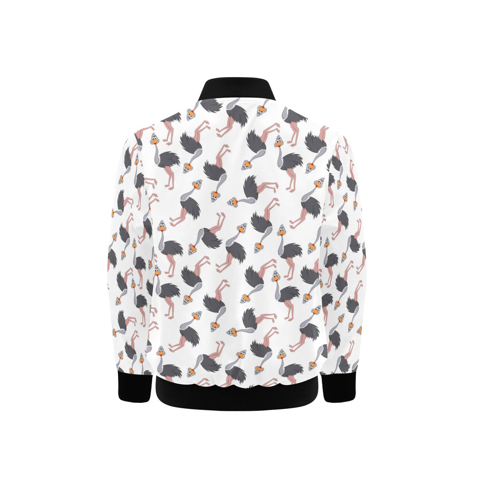 Ostrich Pattern Print Design 02 Kids' Boys' Girls' Bomber Jacket