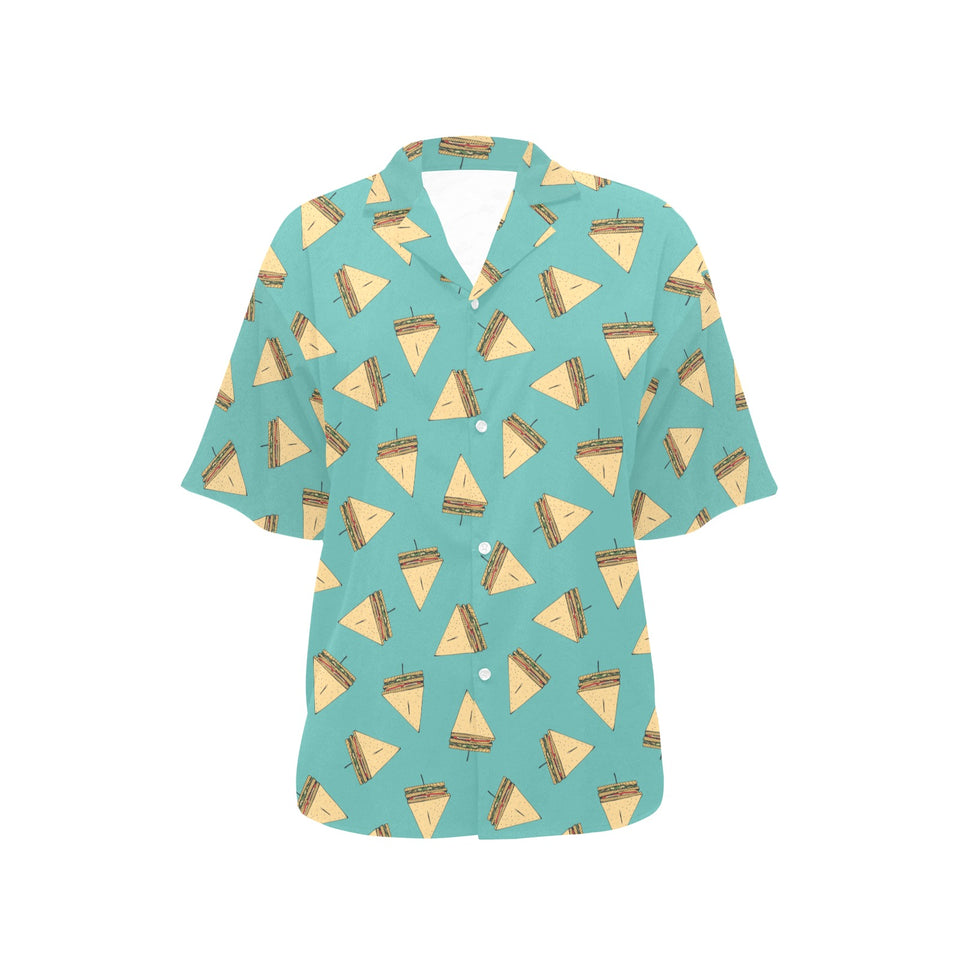 Sandwich Pattern Print Design 03 Women's All Over Print Hawaiian Shirt