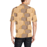 Bread Toast Pattern Print Design 04 Men's All Over Print Polo Shirt