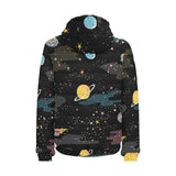 space pattern Men's Padded Hooded Jacket