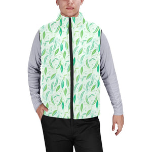Green Peas Pattern Print Design 01 Men's Padded Vest
