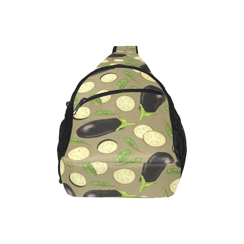 Eggplant Pattern Print Design 02 All Over Print Chest Bag