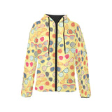 Sun Glasses Pattern Print Design 05 Women's Padded Hooded Jacket