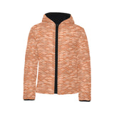 Brick Printed Pattern Print Design 02 Kids' Boys' Girls' Padded Hooded Jacket