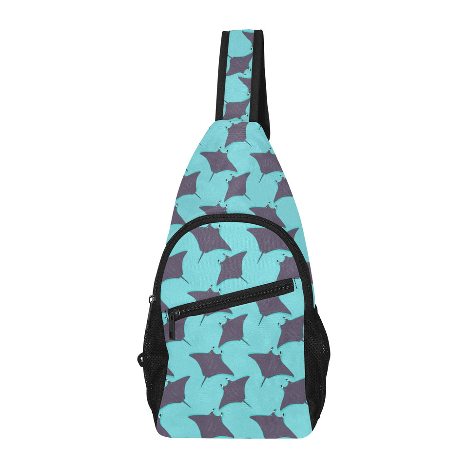 Stingray Pattern Print Design 02 All Over Print Chest Bag