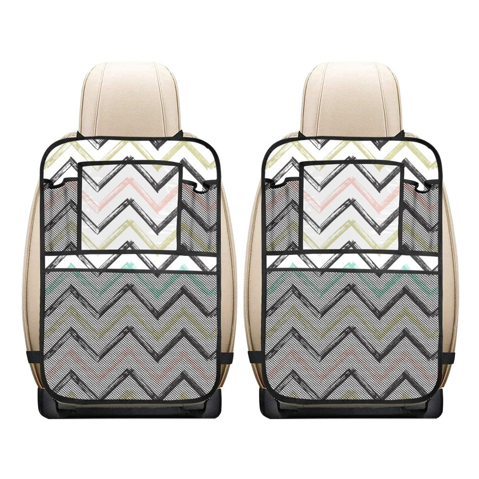 zigzag chevron paint pattern Car Seat Back Organizer