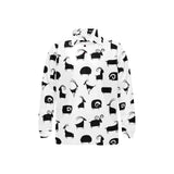 Goat ram pattern Men's Long Sleeve Polo Shirt