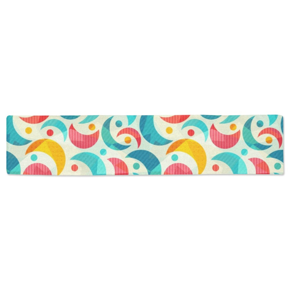 Colorful moon pattern Table Runner