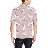 Cute zebra pattern Men's All Over Print Polo Shirt