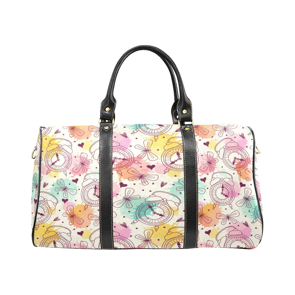 Clock butterfly pattern Travel Bag