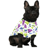 Grape pattern All Over Print Pet Dog Round Neck Fuzzy Shirt