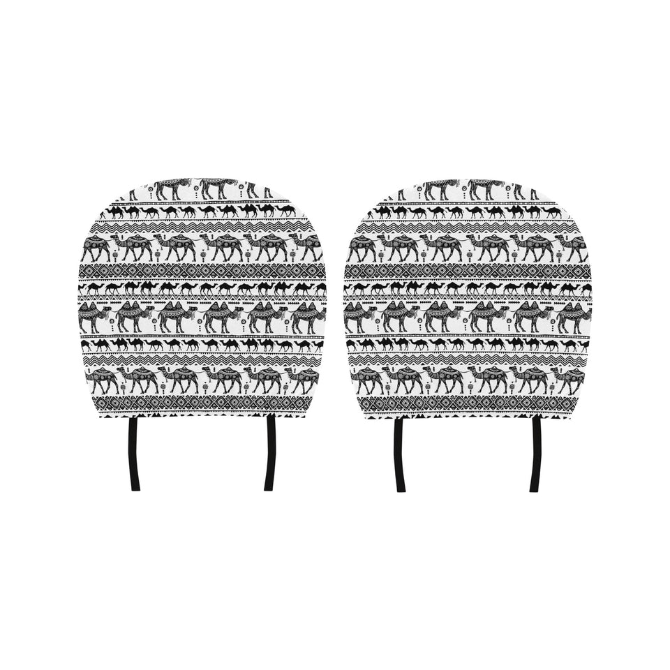 Camel polynesian tribal pattern Car Headrest Cover