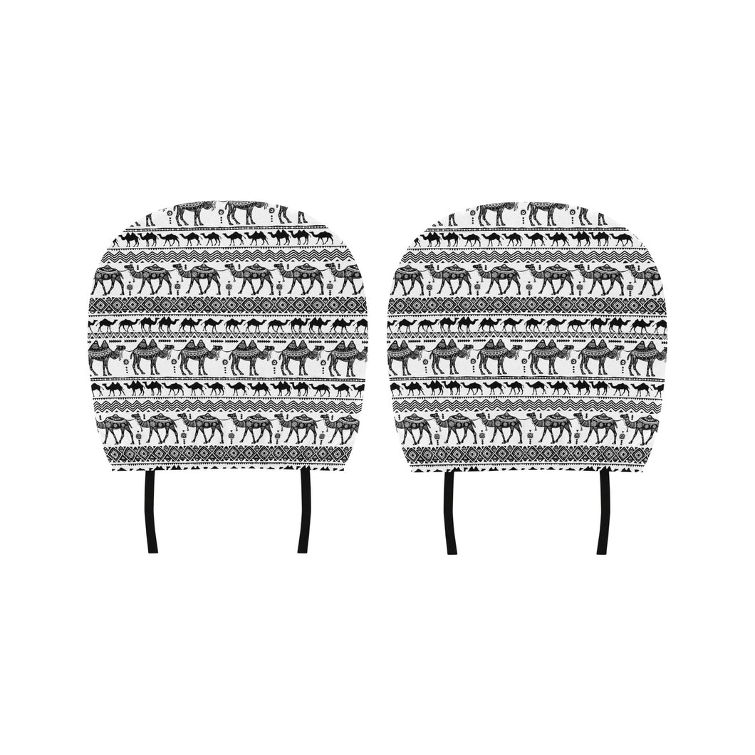 Camel polynesian tribal pattern Car Headrest Cover
