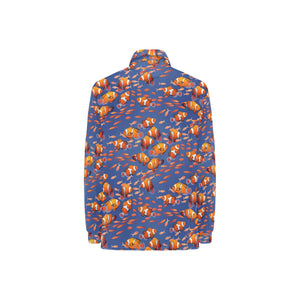 Clown Fish Pattern Print Design 04 Women's Long Sleeve Polo Shirt