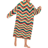 zigzag chevron colorful pattern Blanket Robe with Sleeves