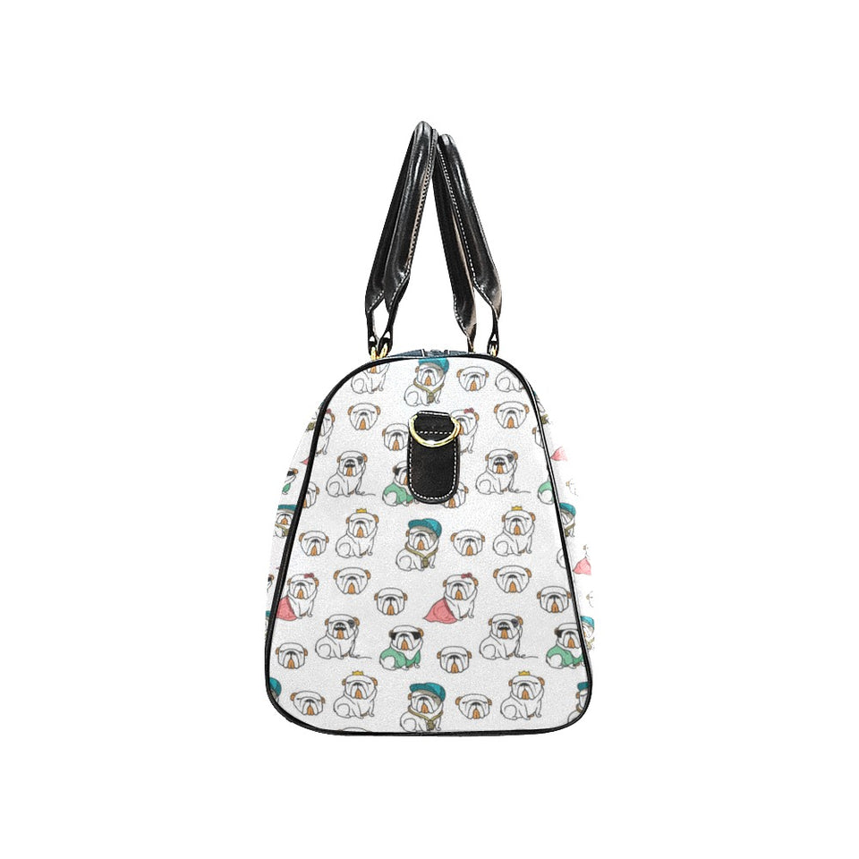 English Bulldog Pattern Print Design 03 Travel Bag