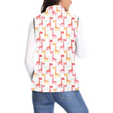 Giraffe Pattern Print Design 03 Women's Padded Vest