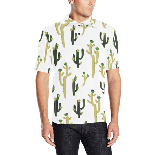 Cute cactus pattern Men's All Over Print Polo Shirt