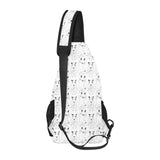 Bull Terrier Pattern Print Design 02 All Over Print Chest Bag
