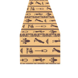 Egypt Hieroglyphics Pattern Print Design 02 Table Runner