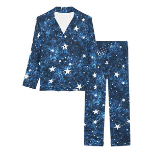 Night sky star pattern Women's Long Pajama Set