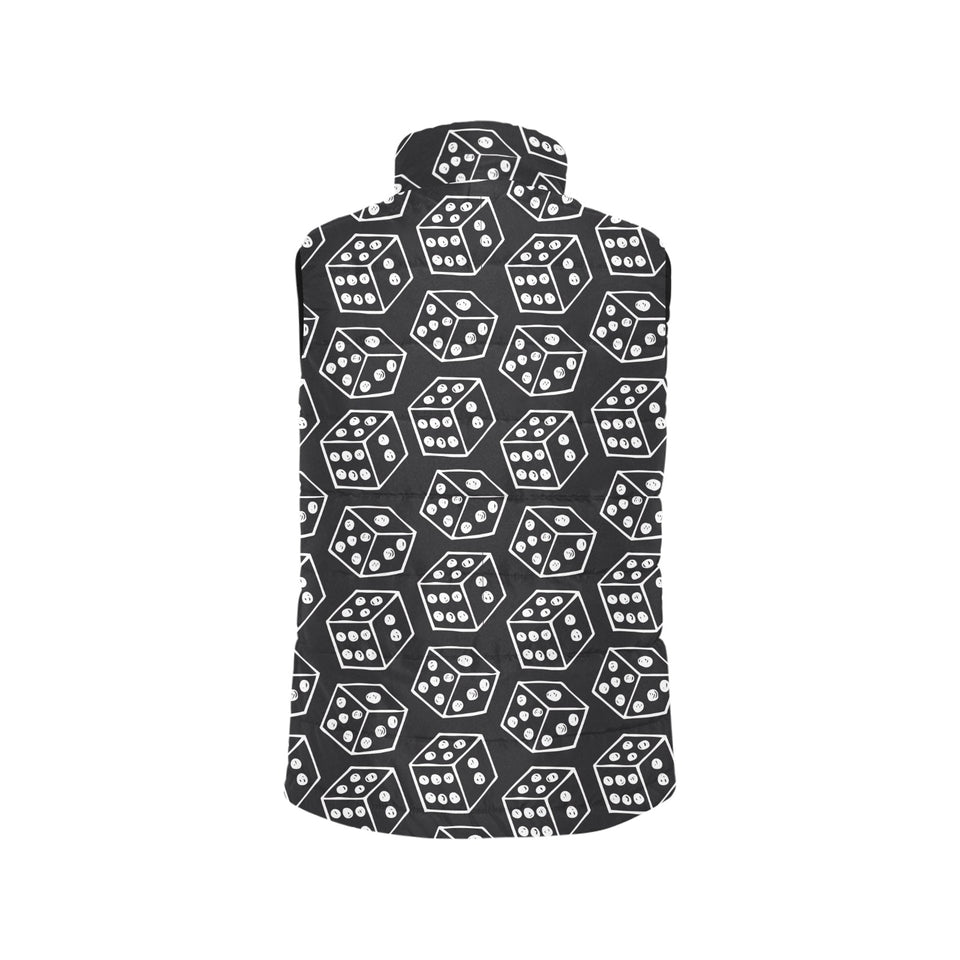 Dice Pattern Print Design 01 Men's Padded Vest