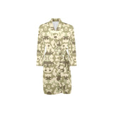Light Green camouflage pattern Men's Long Sleeve Belted Night Robe
