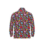 Tea pots Pattern Print Design 01 Men's Long Sleeve Polo Shirt