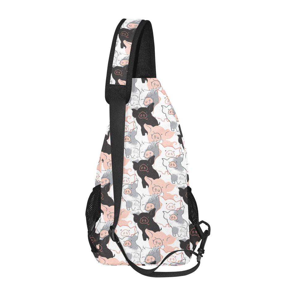 Pig Pattern Print Design 05 All Over Print Chest Bag